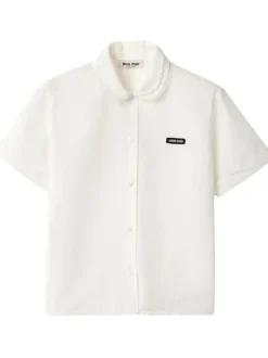 Shirts>MIU MIU Slubbed Poplin Shirt