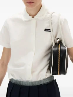 Shirts>MIU MIU Slubbed Poplin Shirt
