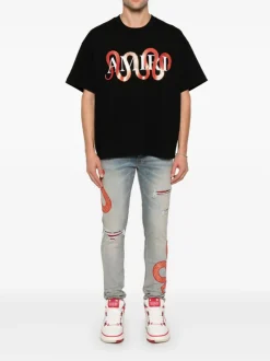 T-shirts>AMIRI Snake Tee