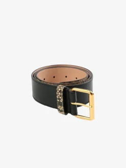 Small Accessories>DRIES VAN NOTEN Snakeskin & Leather Belt
