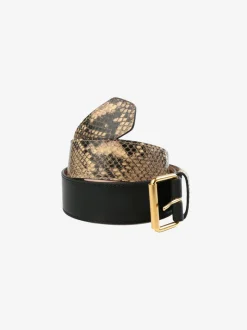 Small Accessories>DRIES VAN NOTEN Snakeskin & Leather Belt