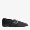 Flats>JIL SANDER Soft Leather Mary Jane Ballerina Flat