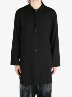 Shirts>YOHJI YAMAMOTO POUR HOMME Spread Collar Long Shirt