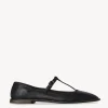 Flats>THE ROW Square T-Strap Shoes