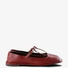 Flats>THE ROW Square T-Strap Shoes