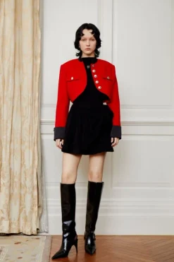 Jackets & Coats>ODTD Stand Collar Cavalier Cropped Jacket