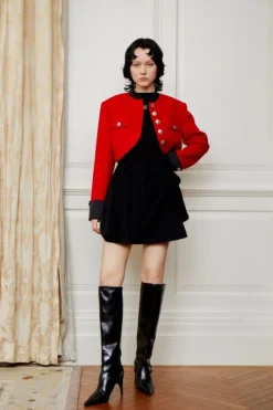Jackets & Coats>ODTD Stand Collar Cavalier Cropped Jacket