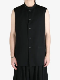Jackets & Coats>YOHJI YAMAMOTO POUR HOMME Stand Collar Vest