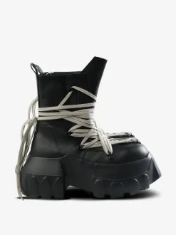 Boots>RICK OWENS Stivali In Pelle Megalaced Mega Tractor Boots