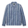 Shirts>STUSSY Stripe Sherpa Shirt