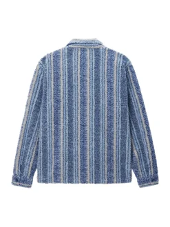 Shirts>STUSSY Stripe Sherpa Shirt