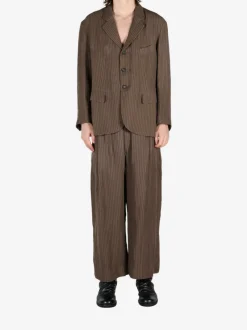 Jackets & Coats>ZIGGY CHEN Striped 3 Button Jacket