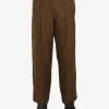 Pants>ZIGGY CHEN Striped Front Pleat Trousers