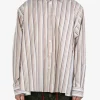 Shirts>MARNI Striped Organic Cotton Patchwork Shirt