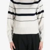 Knitwear>MARGARET HOWELL Striped Roll Edge Jumper