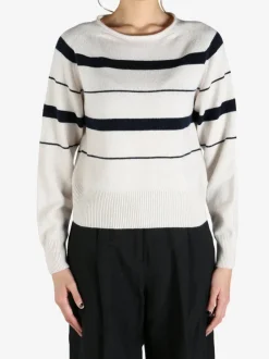 Knitwear>MARGARET HOWELL Striped Roll Edge Jumper