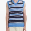 Knitwear>MARNI Striped V-Neck Sweater Vest
