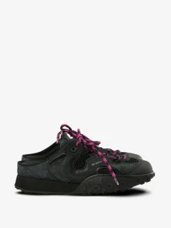 Sneakers>MARINE SERRE Suede Leather MS Rise Tyko Mule Shoes