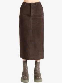 Skirts>ATELIER NEW YORK Suede Leather Skirt