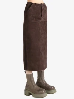 Skirts>ATELIER NEW YORK Suede Leather Skirt