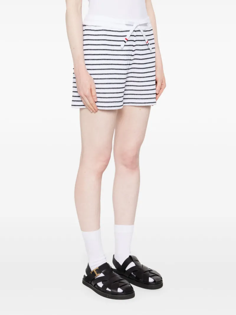 Shorts>THOM BROWNE Summer Striped Textured Shorts