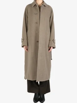 Jackets & Coats>AURALEE Super Fine Wool Mosser Soutien Collar Coat