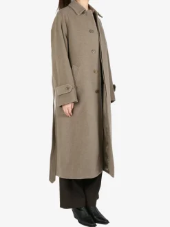 Jackets & Coats>AURALEE Super Fine Wool Mosser Soutien Collar Coat