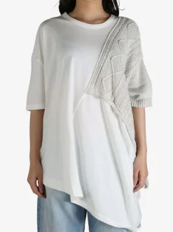 Tops>Y'S Switching Short Sleeve Top