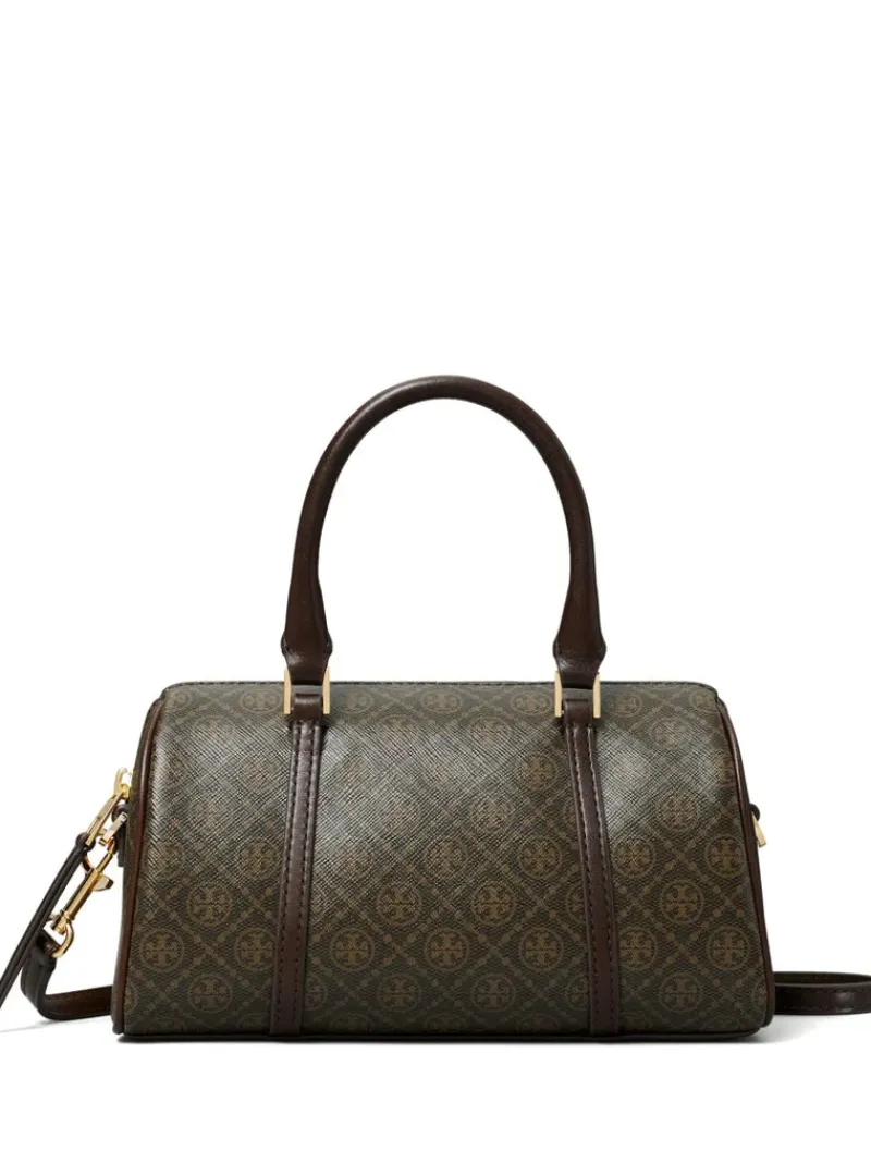 Bags>TORY BURCH T Monogram Coated Canvas Mini Barrel Bag