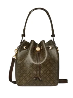 Bags>TORY BURCH T Monogram Coated Canvas Bucket