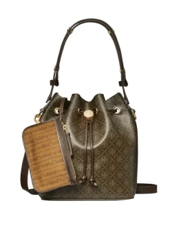 Bags>TORY BURCH T Monogram Coated Canvas Bucket