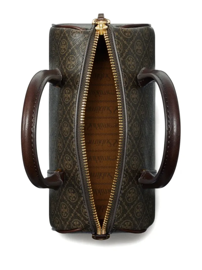 Bags>TORY BURCH T Monogram Coated Canvas Mini Barrel Bag