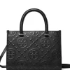 Bags>TORY BURCH T Monogram Contrast Embossed Square Tote