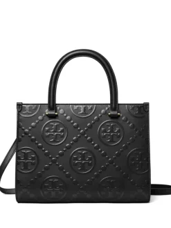 Bags>TORY BURCH T Monogram Contrast Embossed Square Tote
