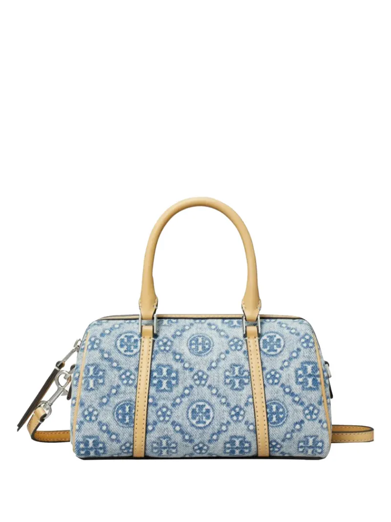 Bags>TORY BURCH T Monogram Denim Mini Barrel Bag