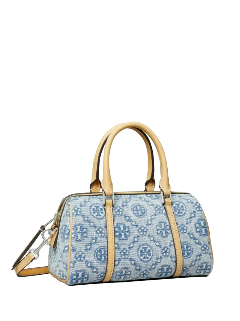 Bags>TORY BURCH T Monogram Denim Mini Barrel Bag