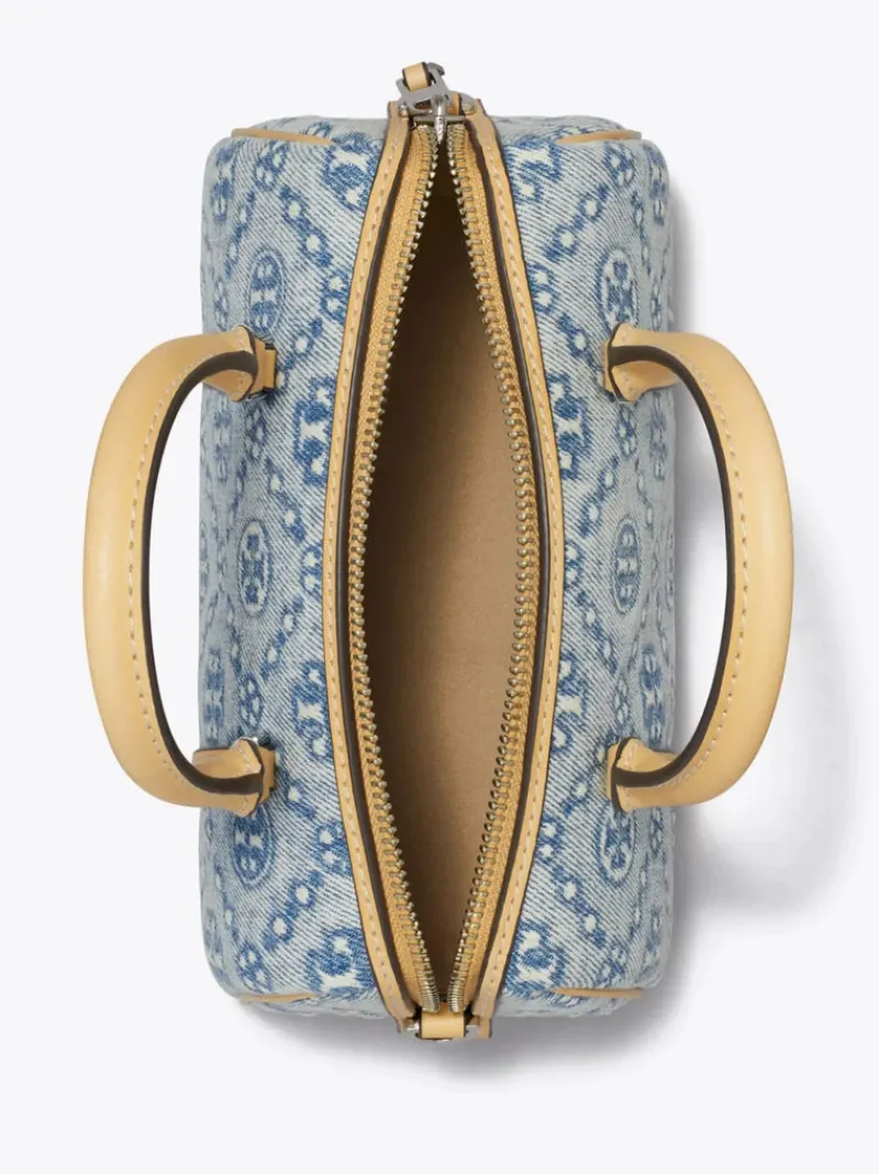 Bags>TORY BURCH T Monogram Denim Mini Barrel Bag