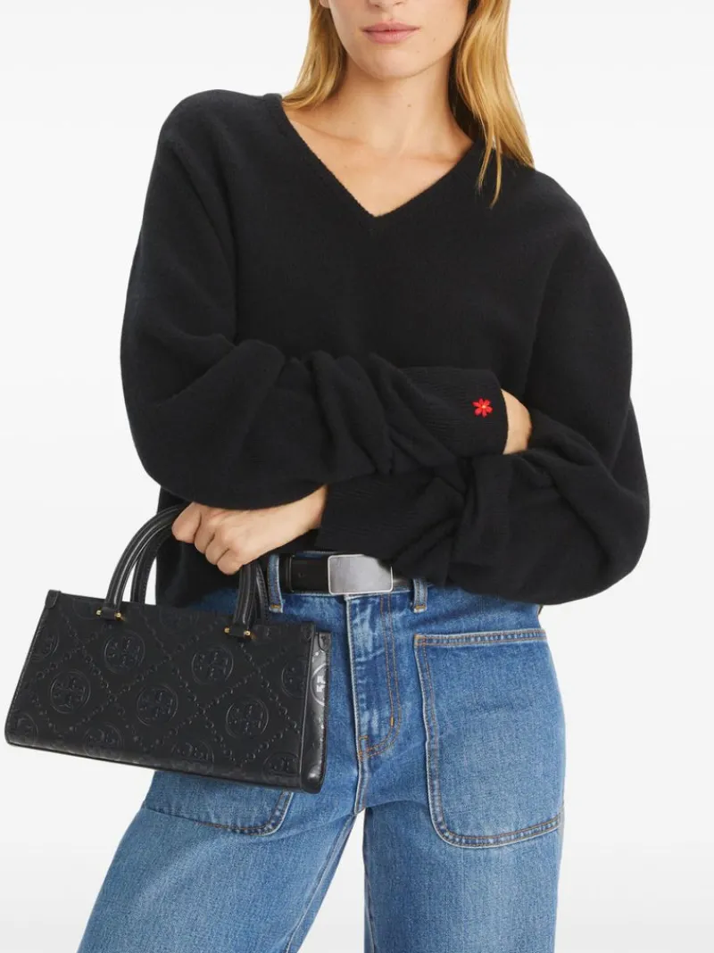 Bags>TORY BURCH T Monogram Embossed Small East-West Tote