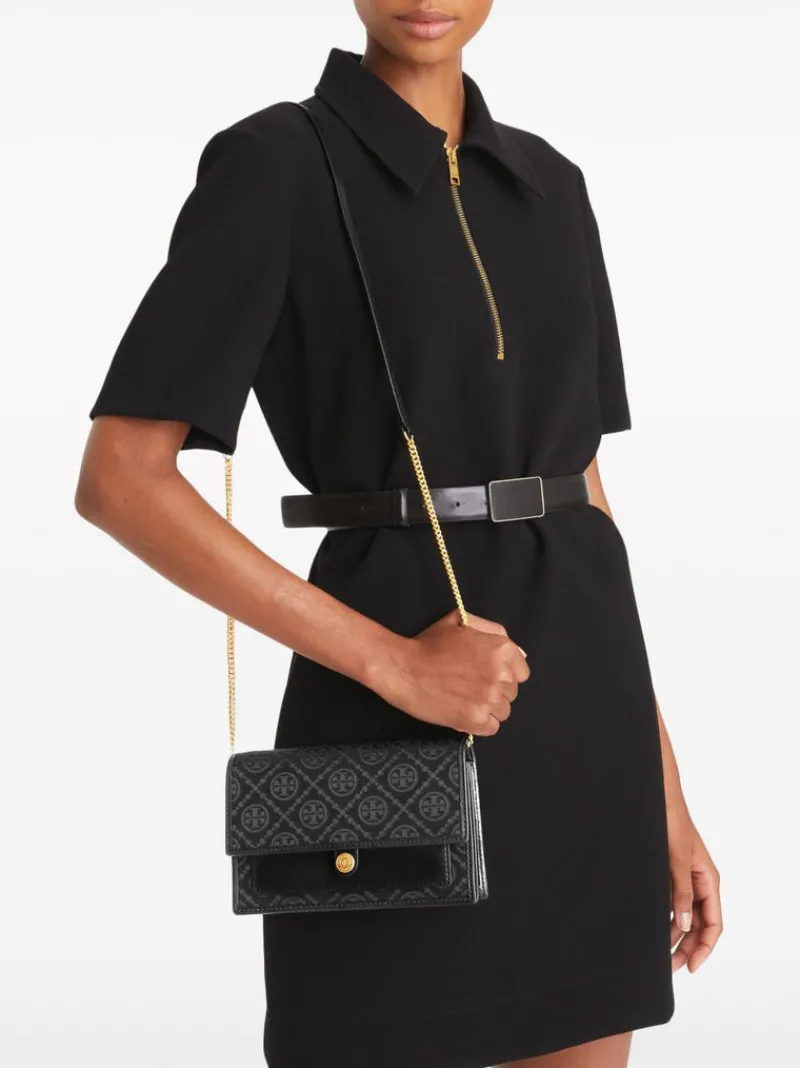 Bags>TORY BURCH T Monogram Leather Chain Wallet