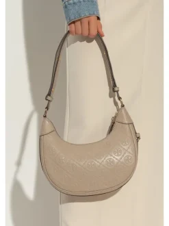 Bags>TORY BURCH T Monogram Leather Crescent Bag