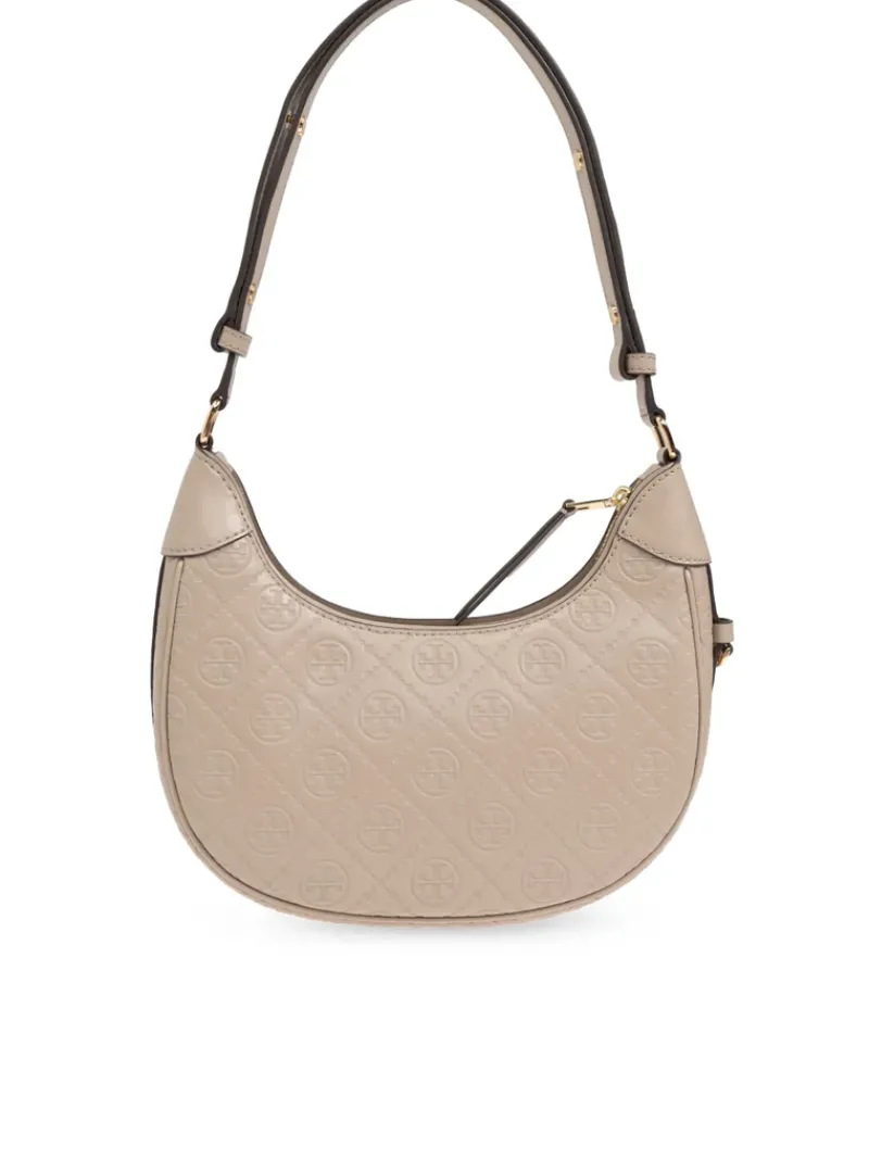 Bags>TORY BURCH T Monogram Leather Crescent Bag