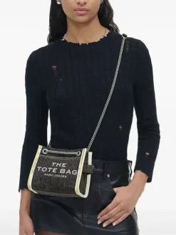 Bags>MARC JACOBS The Denim Chain Crossbody Tote Bag
