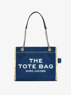Bags>MARC JACOBS The Denim Chain Medium Tote Bag