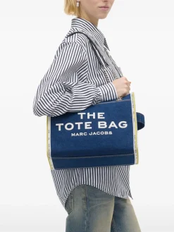 Bags>MARC JACOBS The Denim Chain Medium Tote Bag