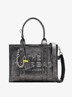 Bags>MARC JACOBS The Large Metallic Distressed Leather Tote Bag