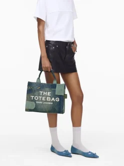 Bags>MARC JACOBS The Medium Deconstructed Denim Tote Bag