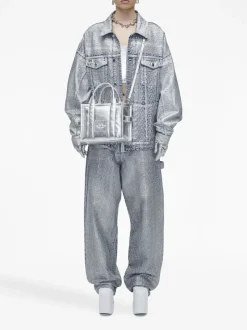 Bags>MARC JACOBS The Metallic Leather Small Tote Bag