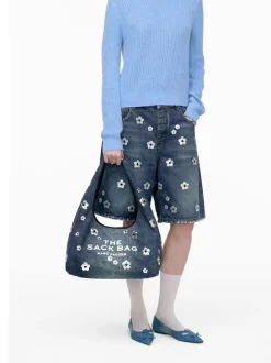 Bags>MARC JACOBS The Sequin Daisy Denim Sack Bag