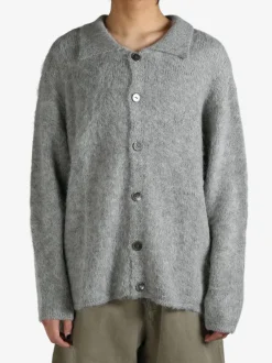 Knitwear>THE ELDER STATESMAN Thistle Button-Up