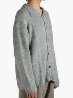 Knitwear>THE ELDER STATESMAN Thistle Button-Up